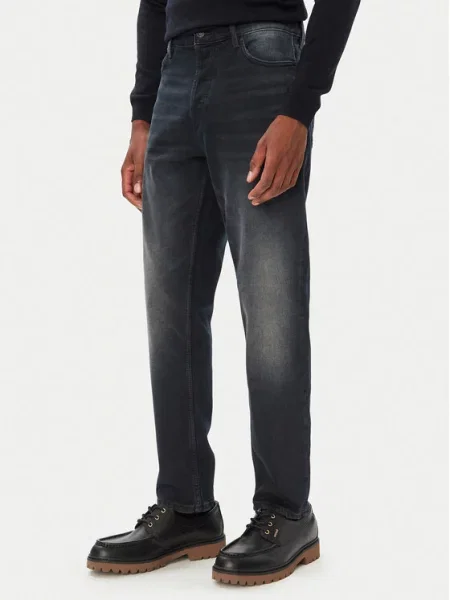 HUGO Blugi Tapered Fit negru