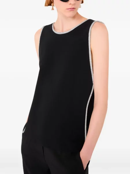 Кристал топ Sportmax без ръкави черно