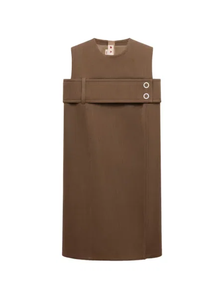 Cu centură rochie Marni de lână maro