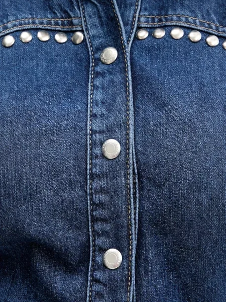 Мини джинсовое платье Karl Lagerfeld Jeans клеш синее
