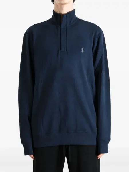 Sweter Polo Ralph Lauren w kratę tweedowy z kołnierzem brązowy