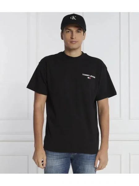 Tommy Jeans Póló TJM RLX MOCK NECK TEE fekete