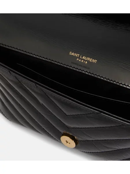 Geanta de piele Saint Laurent din piele negru