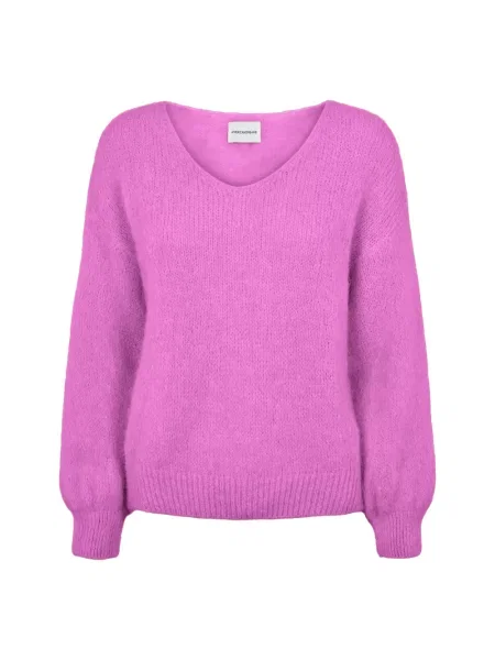 Sweter Americandreams wełniany fioletowy
