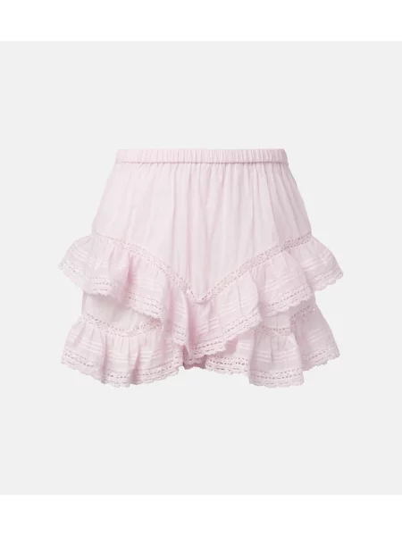 Pantaloni scurți Marant Etoile din dantelă roz