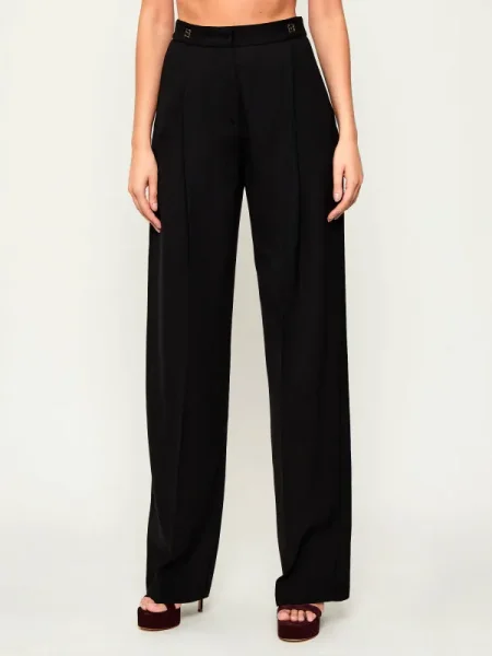 Elisabetta Franchi Nadrág | Relaxed fit gyapjú hozzáadásával fekete