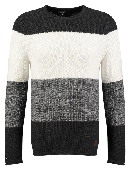 Key Largo Pulover Jogi gri metalic / gri amestecat alb