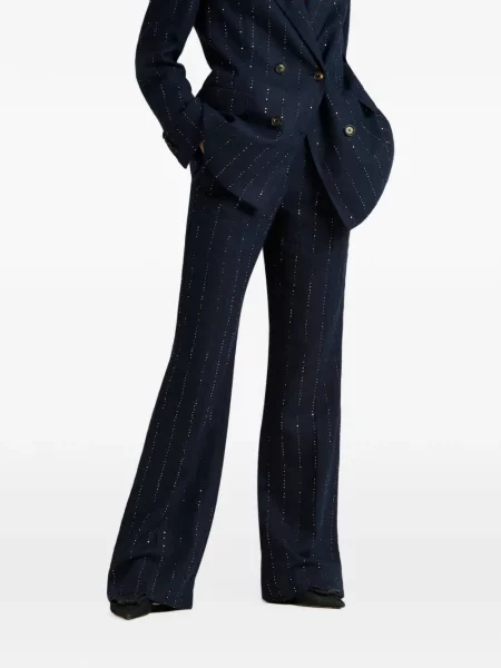 Pantaloni Kiton cu paiete evazate albastru