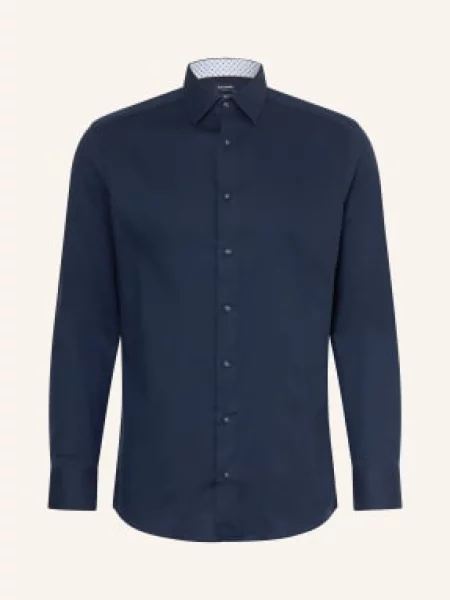 Olymp Žerzejová Košile Luxor Modern Fit tmavě modrá