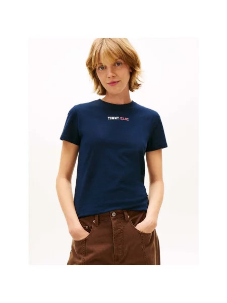 Tommy Jeans T-shirt Tamnoplava plava