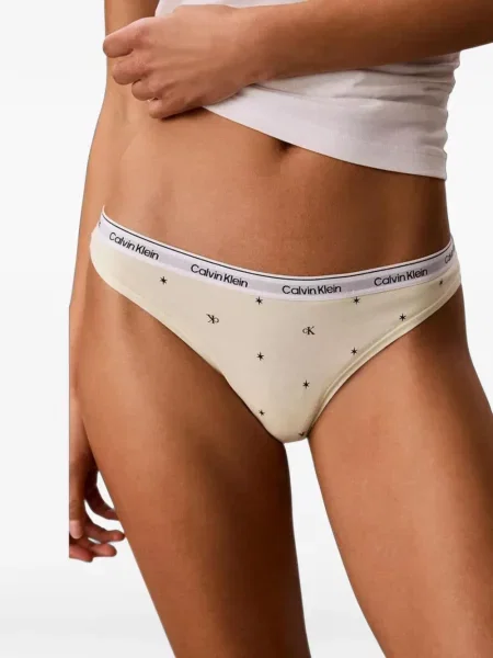 Stringi Calvin Klein Underwear z logo żółte