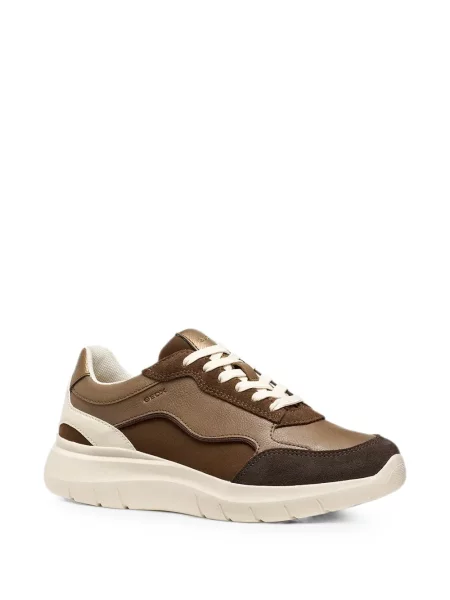 Sneakerși Geox din piele maro