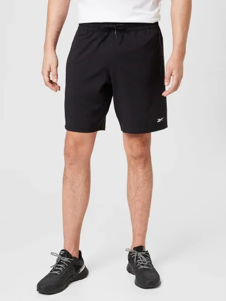 Reebok Sport Sportske hlače / bijela crna