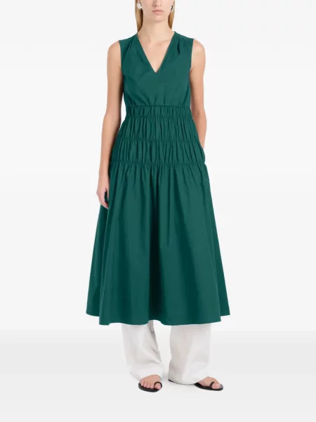 Rochie midi Proenza Schouler White Label din poplin alb