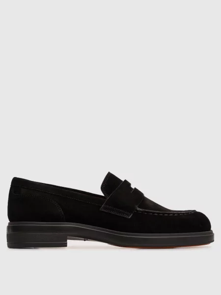 Замшеві лофери Santoni чорні