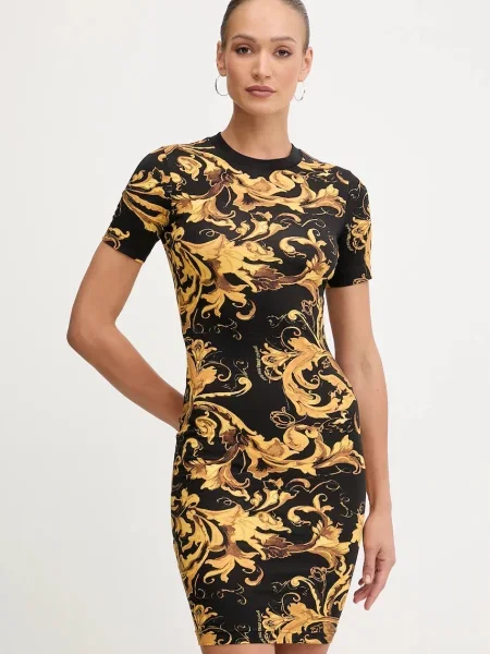 Versace Jeans Couture Rochie BAROCCO PORCELAIN negru