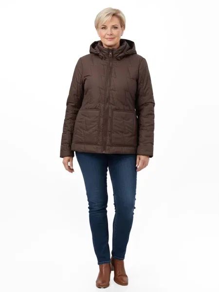 Демісезонна куртка LUMO темно-коричневий текстиль/поліестер коричнева