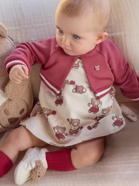 Mayoral Newborn розкльошена сукня з бавовною