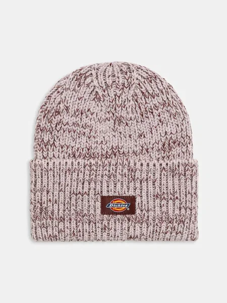 Шапка Dickies Lewistown Beanie кафяво от плътен трикотаж розово