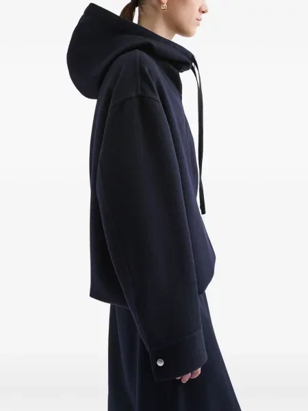 Ușor geacă Jil Sander din cașmir albastru