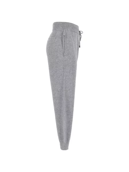 Pantaloni Al Duca D’aosta 1902 din cașmir alergare cu cordon gri
