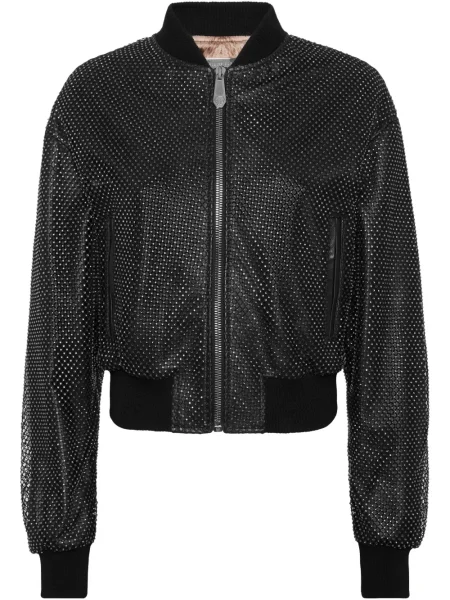 Geanta de piele Philipp Plein negru