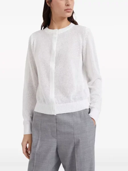 Cardigan Brunello Cucinelli alb