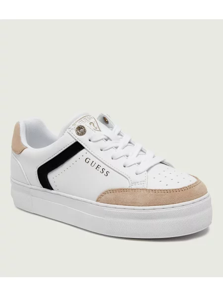 Guess Sneakers | piele întoarsă alb