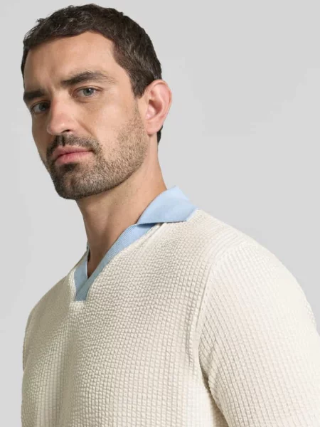 Koszulka polo w kroju regular fit o wyglądzie seersucker model MARNI' Selected