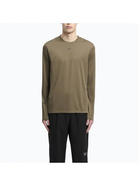 Мъжка тениска Reebok Id Train Tech Tee army green с дълъг ръкав зелено