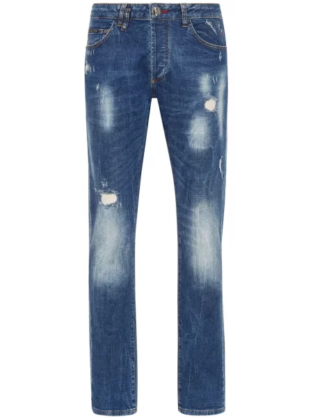 Talie medie blugi Philipp Plein albastru