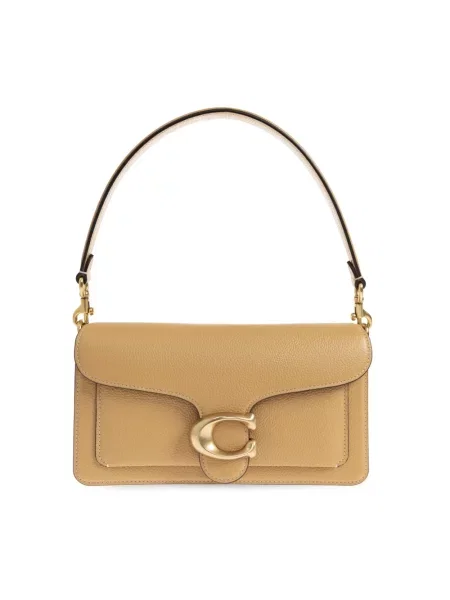 Torebka crossbody Coach skórzana beżowa