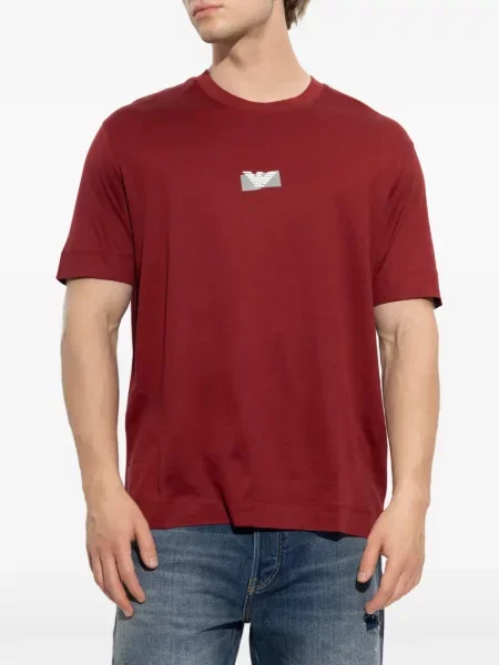 Tricou Emporio Armani cu imagine roșu