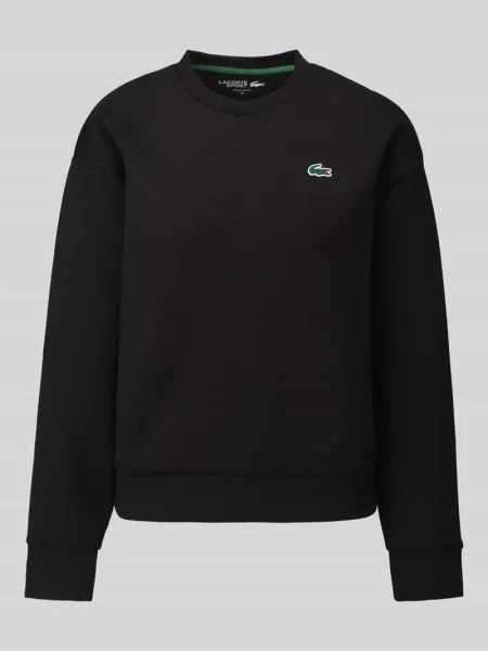 Bluza o kroju regular fit z dodatkiem bawełny Lacoste Sport czarna
