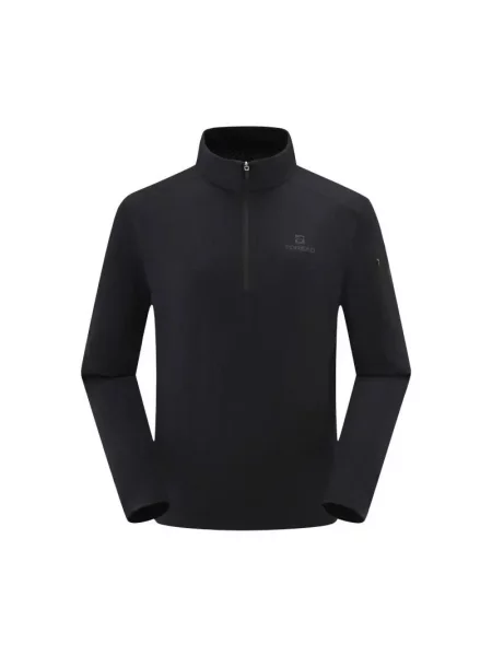 KOSZULKA HIMEX MERINO HALF ZIP czarna