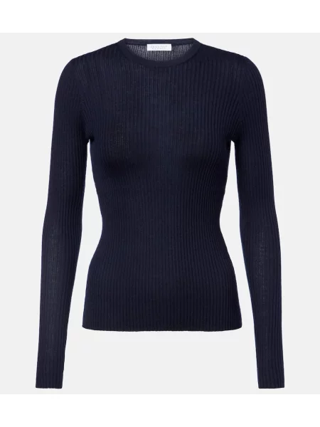 Pulover Gabriela Hearst de mătase albastru