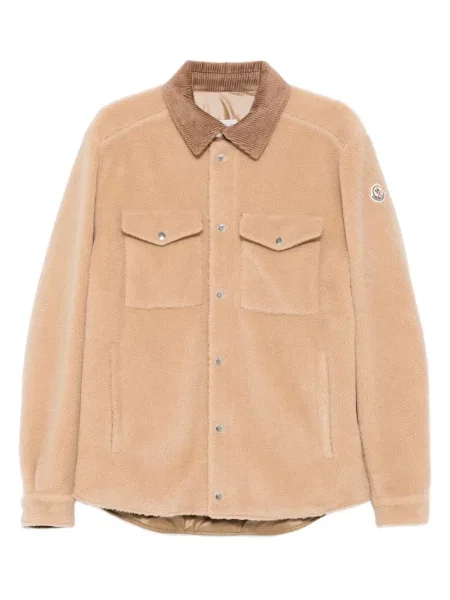 Samt jakna od flisa Moncler smeđa