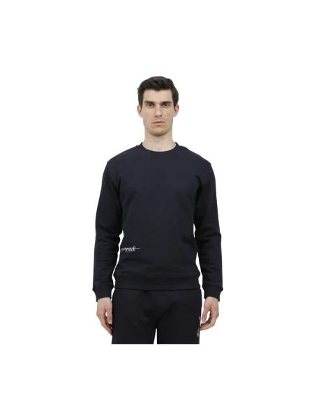 Sweter Dondup z nadrukiem niebieski