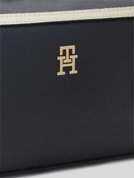 Torebka z uchwytem z materiału skóropodobnego model TH GRACE SHOULDER BAG' Tommy Hilfiger granatowa