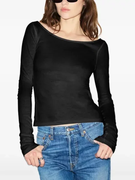 Lung tricou Re/done negru