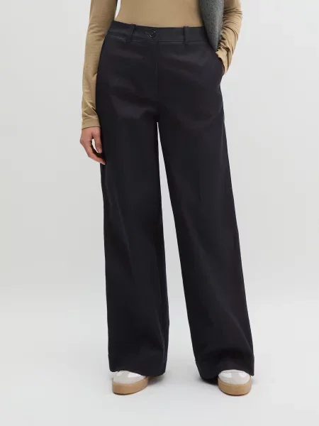 Штани повсякденні Marc O’Polo темно-синій бавовна/ліоцел сині