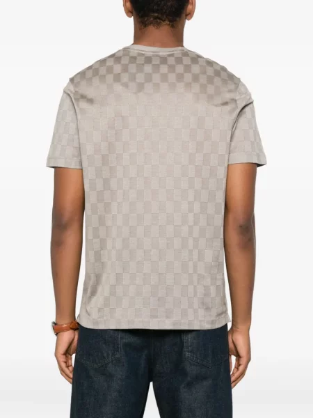 Tricou Paul & Shark în carouri gri