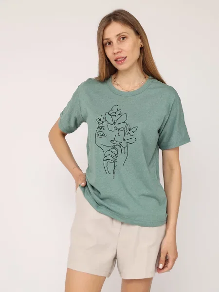 Футболка YUKI м'ятний бавовна/поліестер