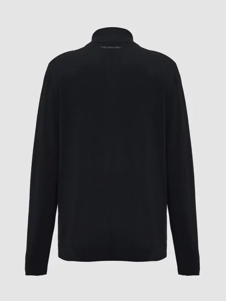 Шерстяной кардиган Karl Lagerfeld черный