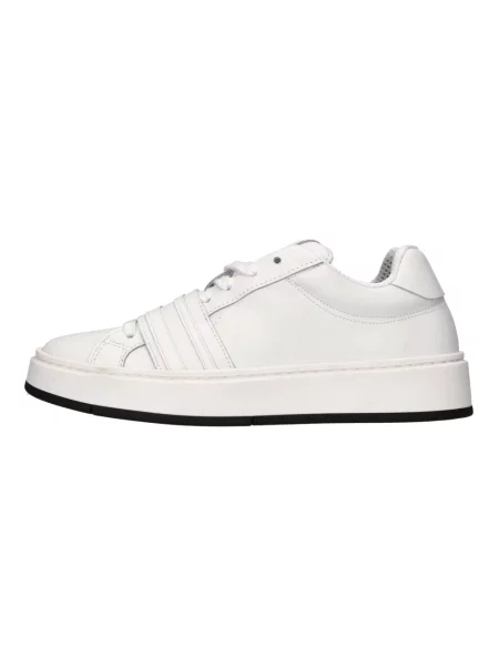 Sneakersy Gcds skórzane z logo białe