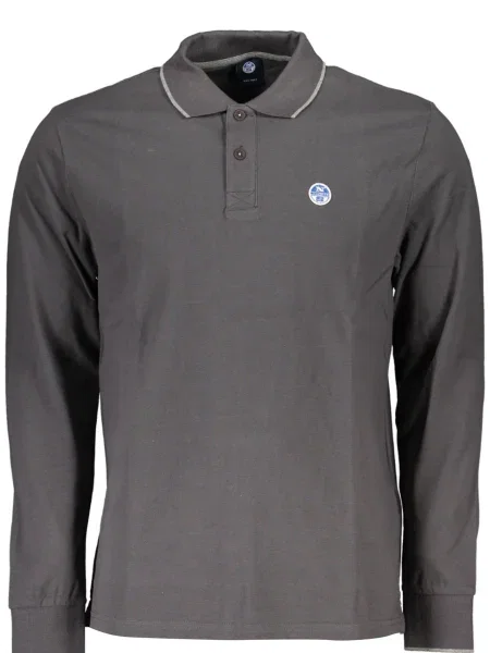 Lung tricou polo North Sails cu mâneci lungi gri