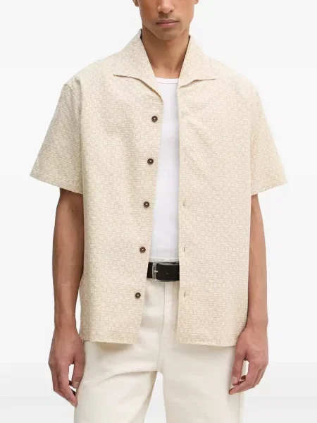 Gulerat cămașă Drole De Monsieur cu imprimeu geometric