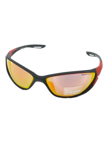 Ochelari de soare Nike cu cordon din jerseu cu imprimeu abstract gri