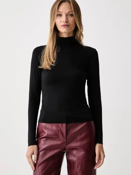 Le Privé longsleeve pentru femei EDITH TOP NOIR negru