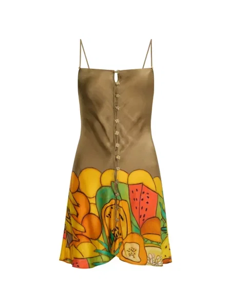 Rochie mini Donde Esteban cu imagine maro